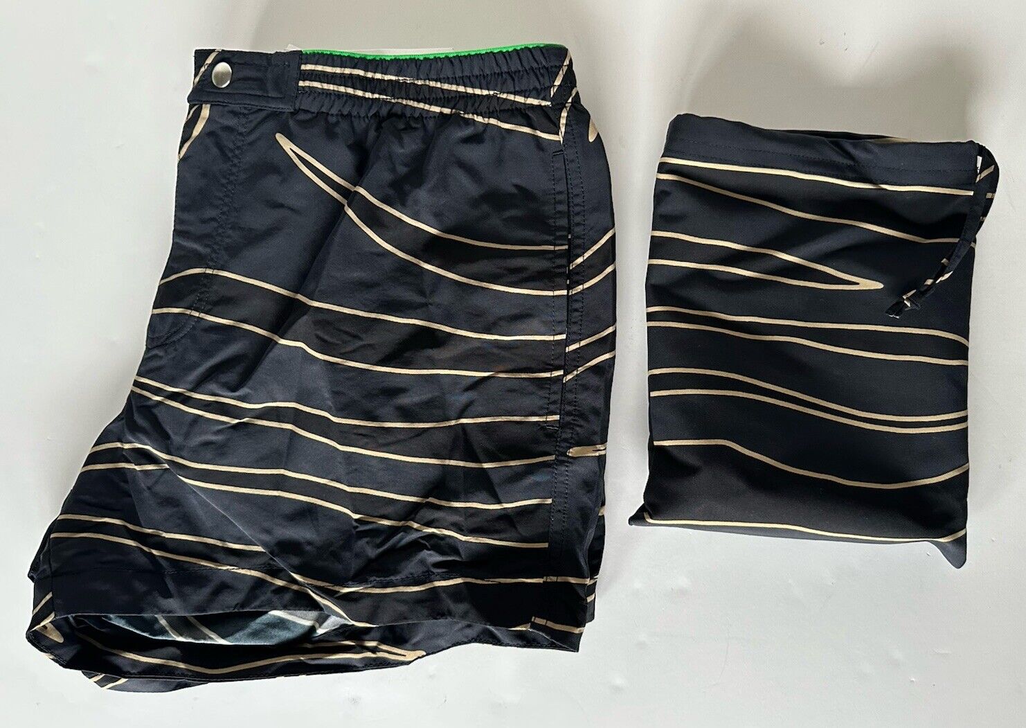 Bottega Veneta Men's Boxer Shorts Navy/Black/Sesame Large 729185 IT NWT $700