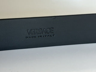 Versace Medusa-Buckle Black Slim Leather Belt 115 (46) Italy 1003760 NWT $550