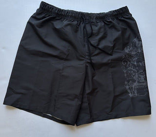 Versace Logo Men's Black Swim Shorts Size 6 (34") IT 1001598 Italy NWT