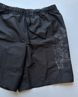 Versace Logo Men's Black Swim Shorts Size 6 (34") IT 1001598 Italy NWT