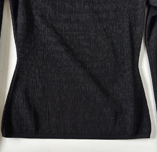 Versace Crocodile Texture Black Top Knit Sweater 10US 48 IT  1011299 NWT $1225