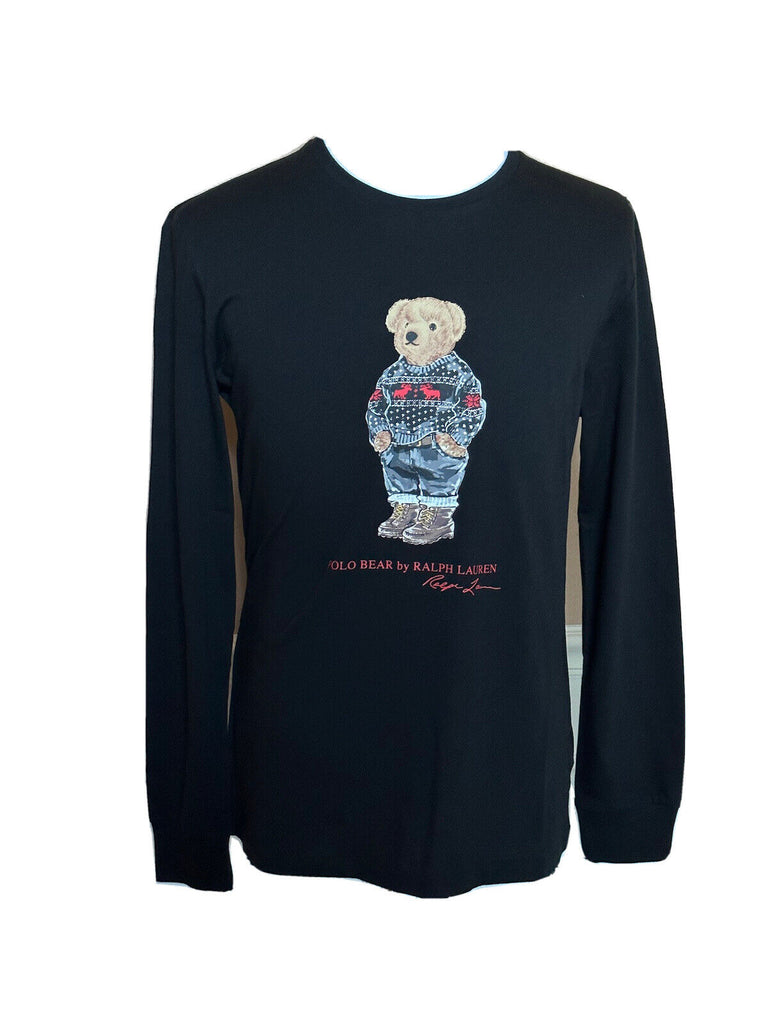 Polo Ralph Lauren Long Sleeve Bear T-Shirt Black 2XL NWT $79.50