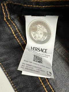 Versace Women's Stone Washed Denim Gray Jeans Size 28 US Italy 1013135 NWT $950