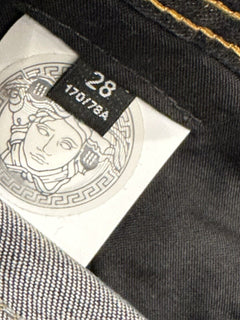 Versace Women's Stone Washed Denim Gray Jeans Size 28 US Italy 1013135 NWT $950