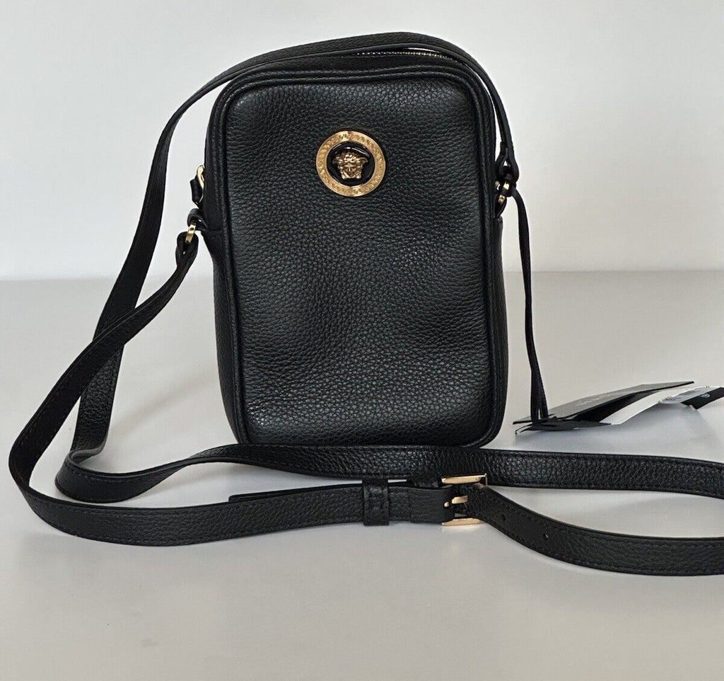 Versace Leather Gold Medusa Grainy Leather Mini Crossbody Bag 1008863 NWT $850