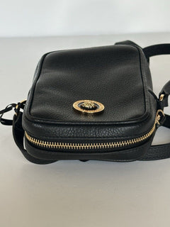 Versace Leather Gold Medusa Grainy Leather Mini Crossbody Bag 1008863 NWT $850