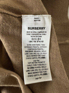Burberry Bempton Wool Camel Elbow Patch Sweater Large 8075017 NWT $830