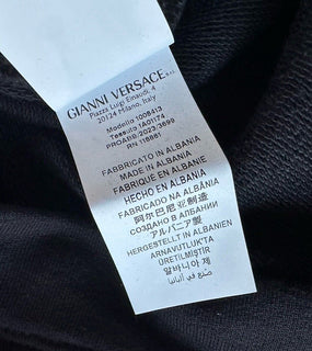 Versace Medusa Black Cotton Crop Sweatshirt 10 US (46 Euro) 1008413 $700