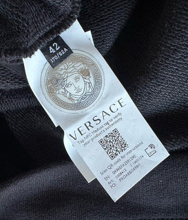 Versace Medusa Black Cotton Crop Sweatshirt 8 US (44 Euro) 1008413 $700