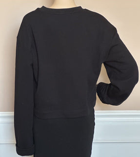 Versace Medusa Black Cotton Crop Sweatshirt 8 US (44 Euro) 1008413 $700
