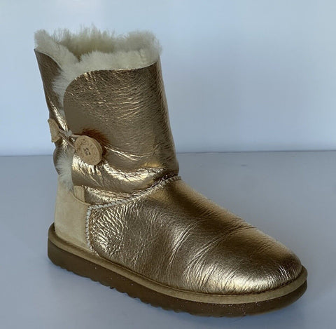 UGG Bailey Button Women's Metallic Gold Boots 7 US (38 Euro)