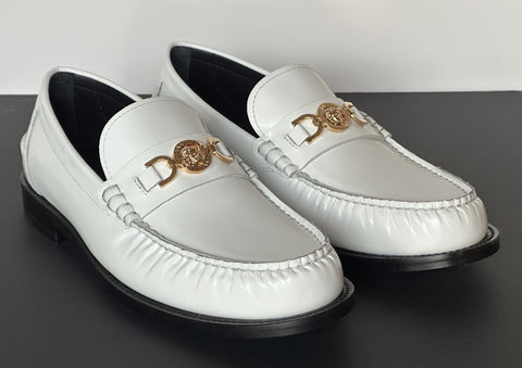 VERSACE Men's Medusa White Leather Loafers 9.5 US (42.5 Eu) 1013592 IT NIB $775