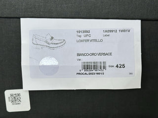 VERSACE Men's Medusa White Leather Loafers 9.5 US (42.5 Eu) 1013592 IT NIB $775