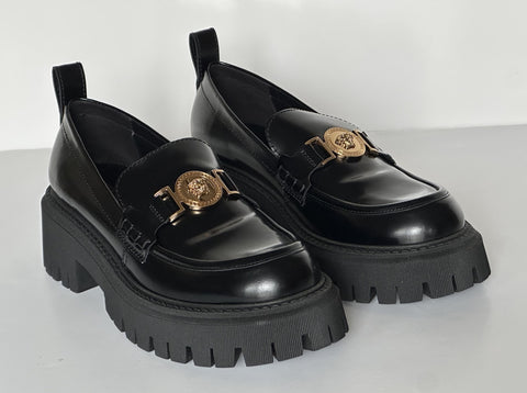 Versace Women’s Leather Loafers Shoes Black 10 US (40 Eu) 1014736 IT NIB $1150