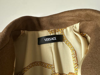 Versace Women’s Wool Camel Peacoat Coat 8 US (44) 1008405 Italy NWT $3100