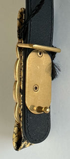 Gucci GG Buckle Women's Black Leather Belt  95/38 Made in Italy 745788 NWOT