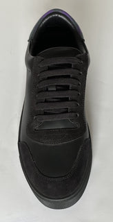 Burberry Leather Sneakers Black/IP Check 7.5 US (40.5 Euro) 8075375 IT NIB $690