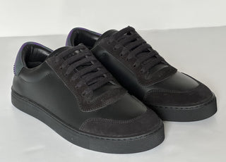 Burberry Leather Sneakers Black/IP Check 6 US (39 Euro) 8075375 IT NIB $690