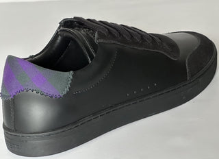 Burberry Leather Sneakers Black/IP Check 6 US (39 Euro) 8075375 IT NIB $690