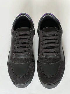 Burberry Leather Sneakers Black/IP Check 6 US (39 Euro) 8075375 IT NIB $690