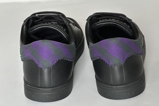 Burberry Leather Sneakers Black/IP Check 6 US (39 Euro) 8075375 IT NIB $690