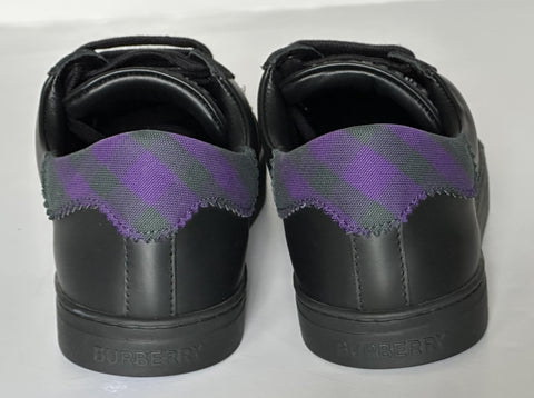 Burberry Leather Sneakers Black/IP Check 17 US (50 Euro) 8075375 IT NIB $690