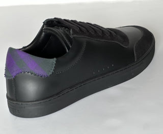 Burberry Leather Sneakers Black/IP Check 13 US (46 Euro) 8075375 IT NIB $690