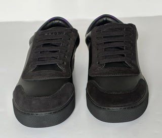 Burberry Leather Sneakers Black/IP Check 13 US (46 Euro) 8075375 IT NIB $690