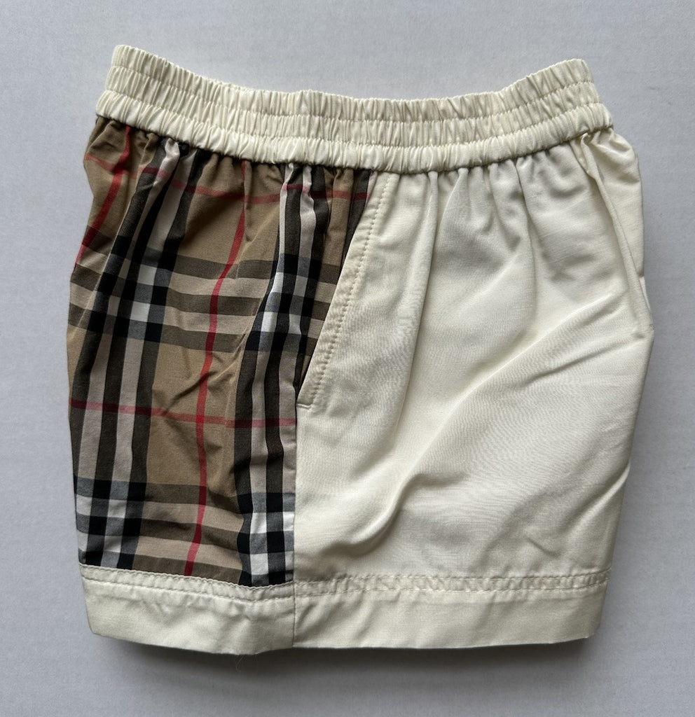 Burberry Baby Pale Cream IP Check Shorts 12M 8065698 NWT $230
