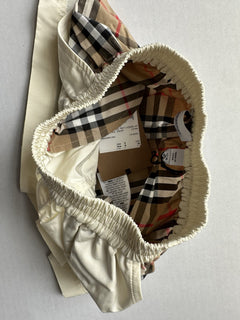 Burberry Baby Pale Cream IP Check Shorts 12M 8065698 NWT $230