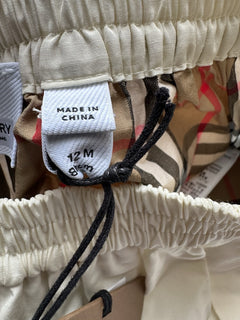 Burberry Baby Pale Cream IP Check Shorts 12M 8065698 NWT $230