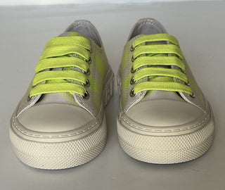 Burberry Jack Girls Vivid Lime IP Check Sneakers 27 Euro (3yrs) 8078925 NIB $400