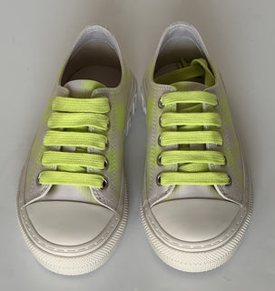 Burberry Jack Girls Vivid Lime IP Check Sneakers 28 Euro (4yrs) 8078925 NIB $400
