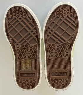 Burberry Jack Girls Vivid Lime IP Check Sneakers 28 Euro (4yrs) 8078925 NIB $400