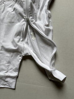 Burberry Claude Mini Check Panel Romper, Hat&Bib Set White 12M 80484071 NWT $300