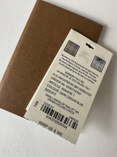 Burberry Lancaster Check Dark Canvas Blue Small Envelop Wallet 80845351 NWT $550
