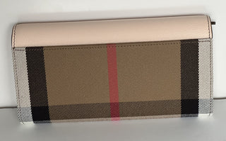 Burberry Halton MX Check Pale Cameo Wallet 80845321 NWT $680