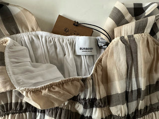 Burberry Delilah Women’s Stone IP Check Dress 4 US (38 Euro) 8099411 NWT $820