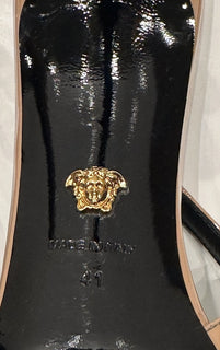 Versace Sling Back Leather Pump Shoes Blush 11 US (41 Eu) 1012428 IT NIB $875