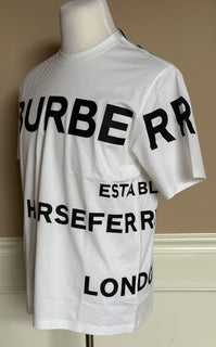 Burberry Horseferry Print Men’s White T-shirt S (Fits M-L) 8084332 NWT $500