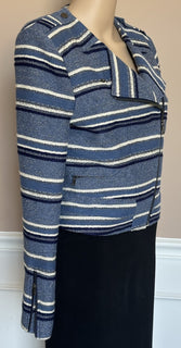 BCBG MAXAZRIA Women’s Blue/White Jacket Size S