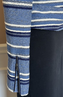 BCBG MAXAZRIA Women’s Blue/White Jacket Size S