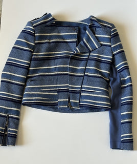 BCBG MAXAZRIA Women’s Blue/White Jacket Size S