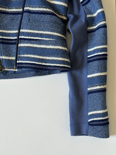 BCBG MAXAZRIA Women’s Blue/White Jacket Size S