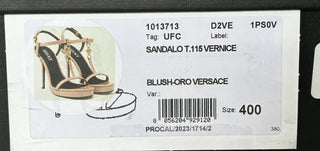 Versace Leather Pump Shoes Sandals Blush 10 US (40 Euro) 1013713 Italy NIB $995