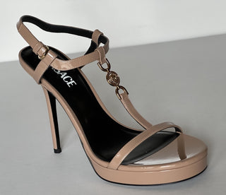 Versace Leather Pump Shoes Sandals Blush 10 US (40 Euro) 1013713 Italy NIB $995
