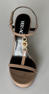 Versace Leather Pump Shoes Sandals Blush 10 US (40 Euro) 1013713 Italy NIB $995