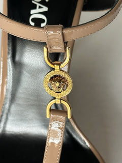 Versace Leather Pump Shoes Sandals Blush 10 US (40 Euro) 1013713 Italy NIB $995