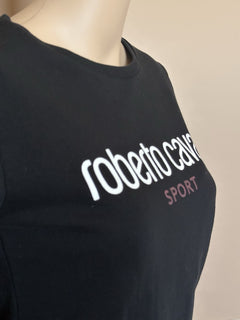 Roberto Cavalli Crewneck Women’s Black Sweater XS Made in Italy