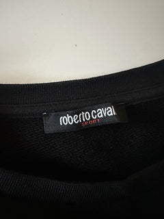 Roberto Cavalli Crewneck Women’s Black Sweater XS Made in Italy
